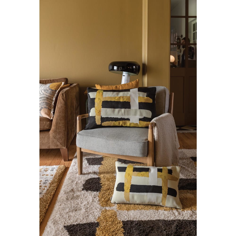 Plaid stonewashed en coton sable 140 x 200 cm — vue 3