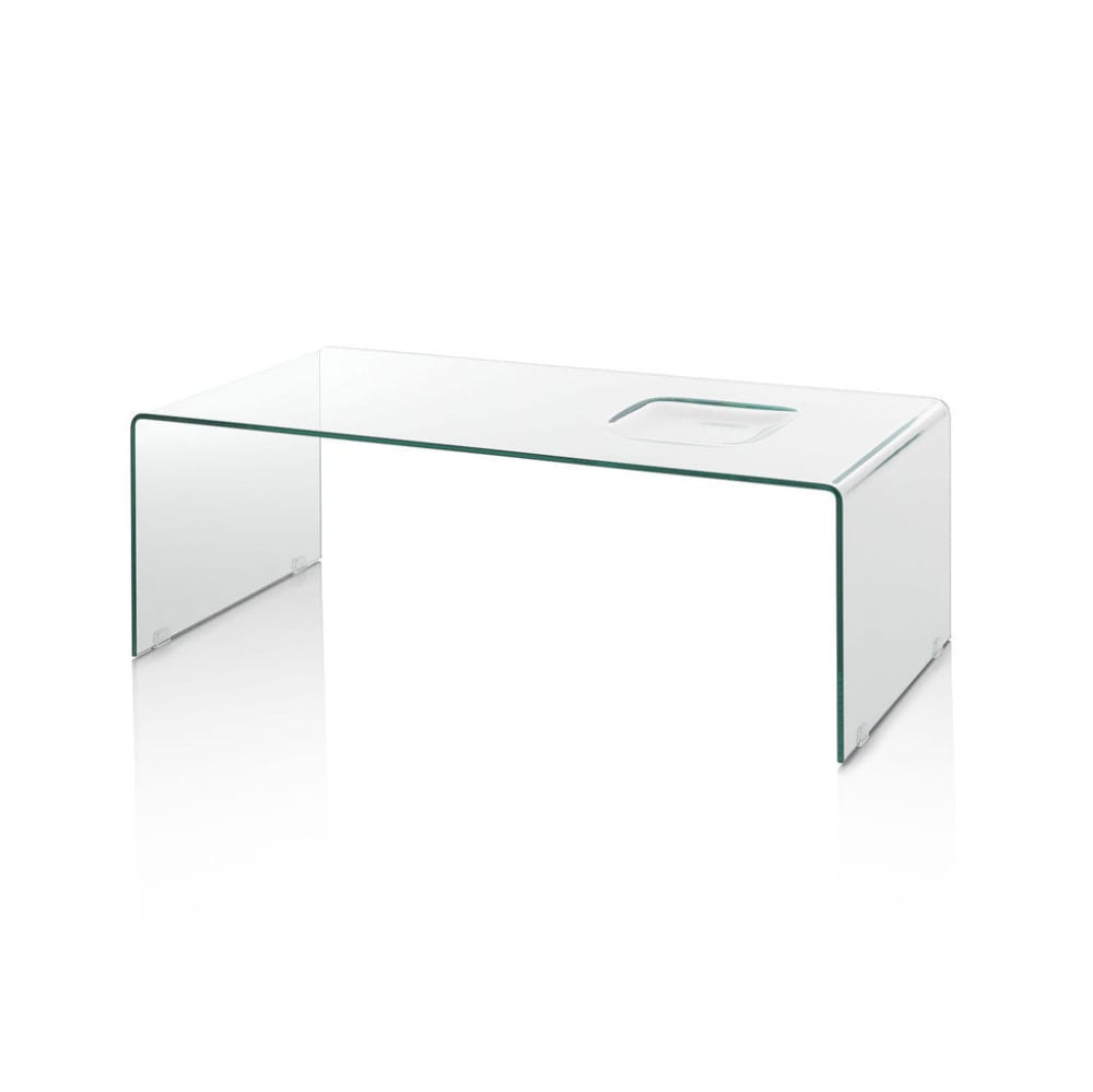 Table basse en verre transparent