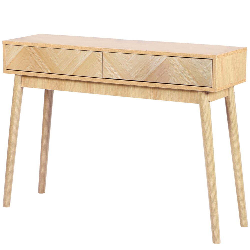 Console bois 2 tiroirs 100x30x75cm