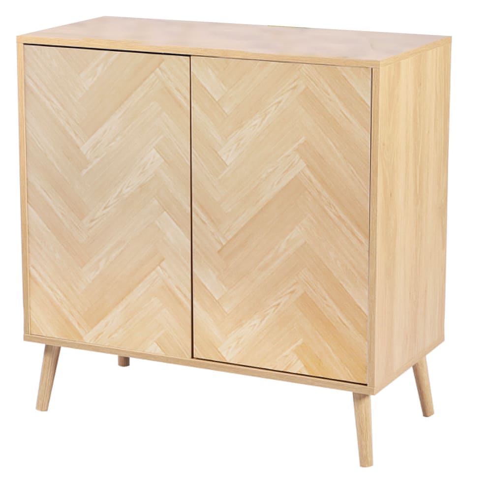 WADIGA Buffet en bois MDF comprenant 2 portes bois à ouverture à pression. Dimensions: 80x40x81cm Couleur: Bois Matière: Bois MDF