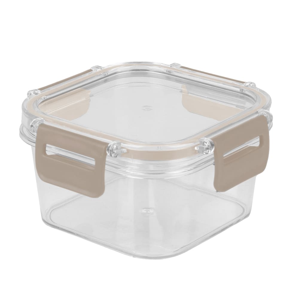 Boîte carrée en plastique avec couvercle hermétique gris 400ml