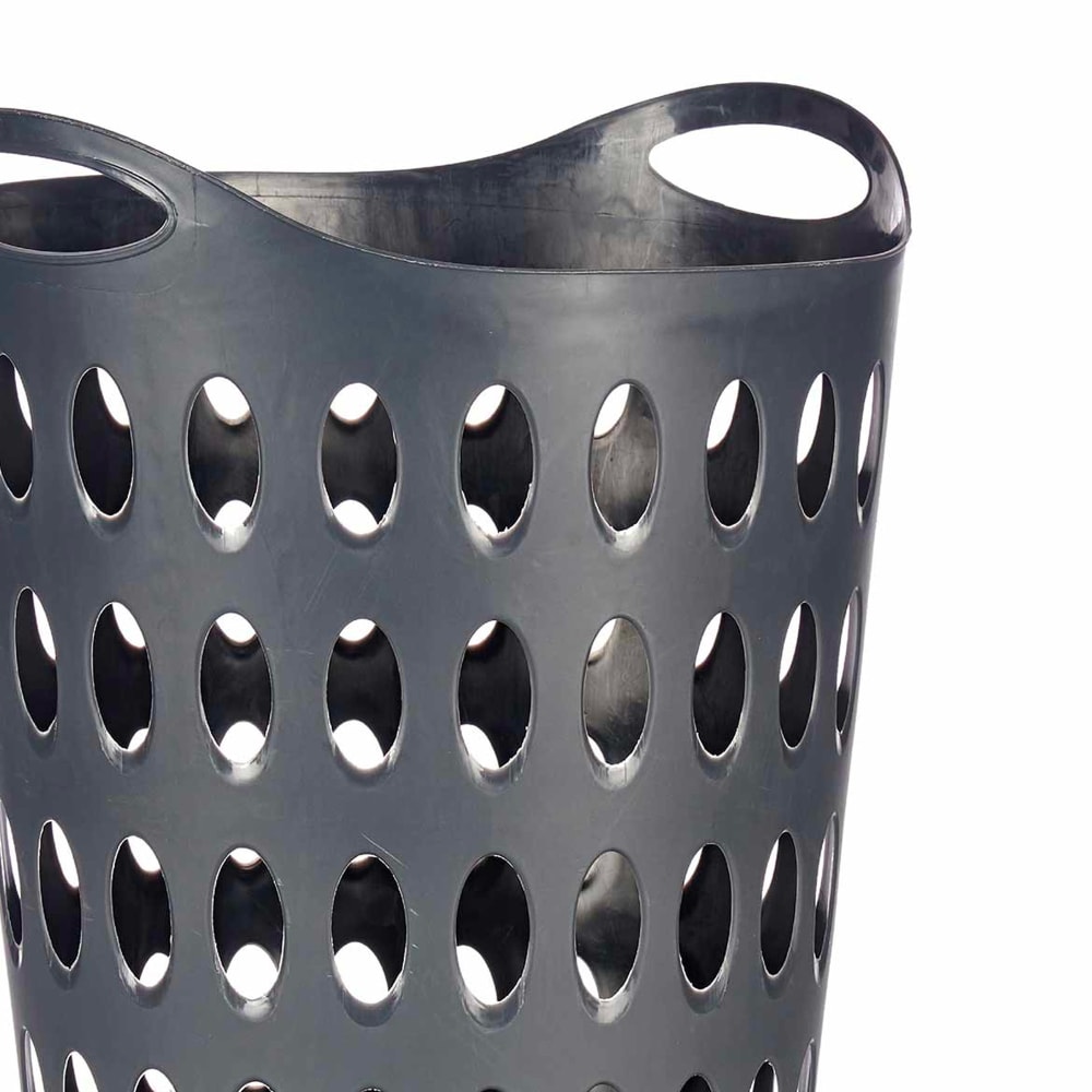 Panier à linge buanderie plastique noir 50l — vue 3