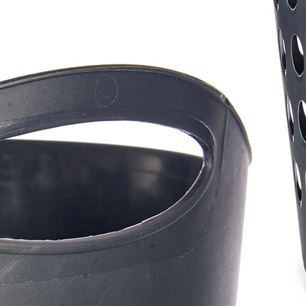 Panier à linge buanderie plastique noir 50l — vue 4