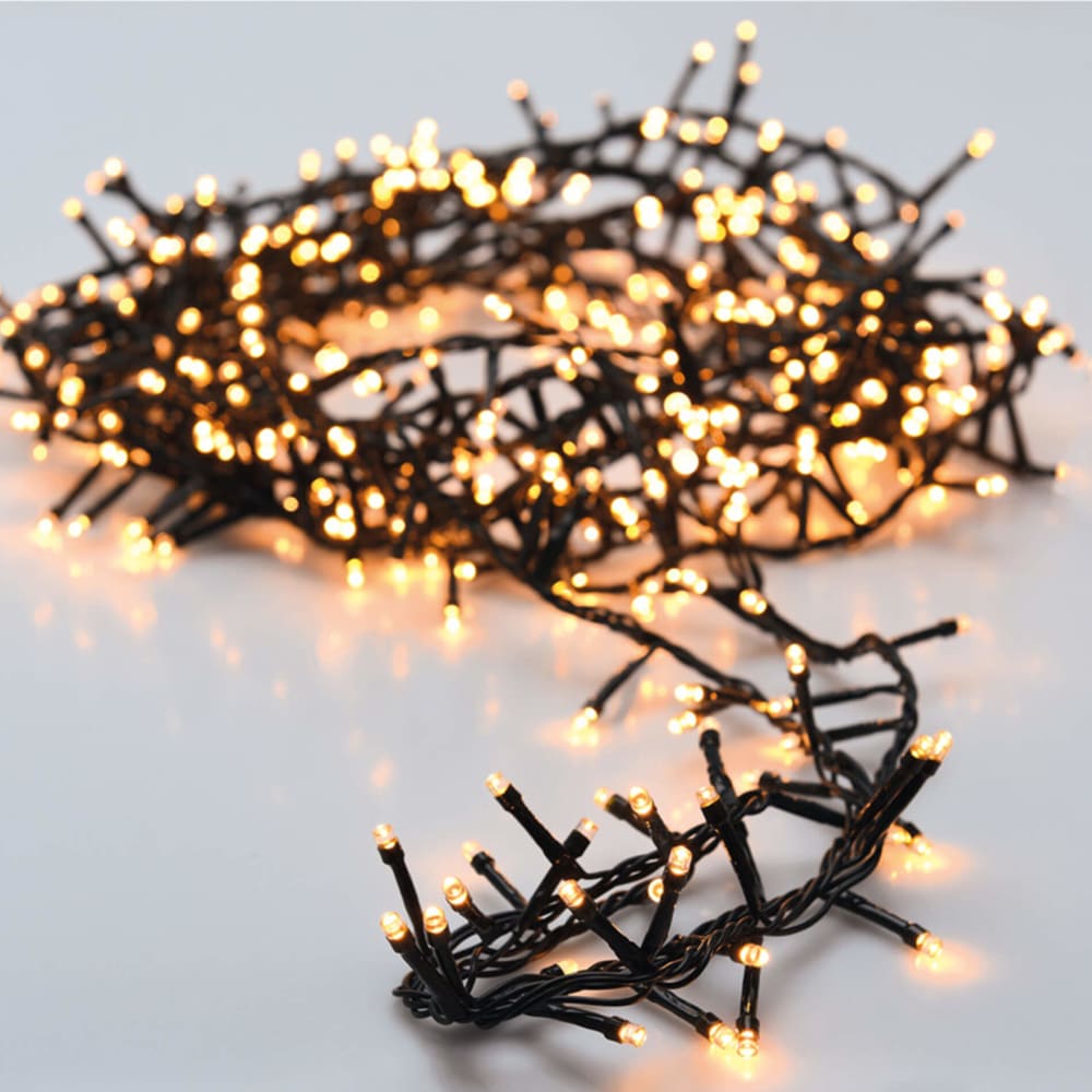 Luces para árbol de navidad 1500 led blanco cálido, l 3400 cm