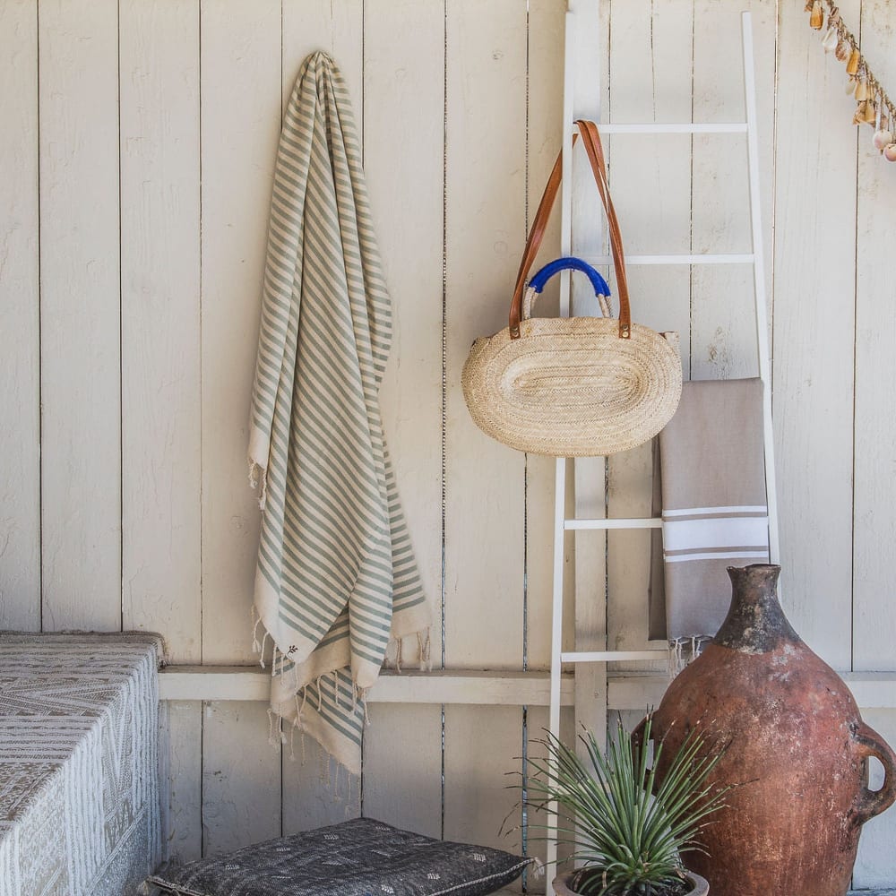 Fouta coton 100x200 vert d'eau - Maisons du Monde