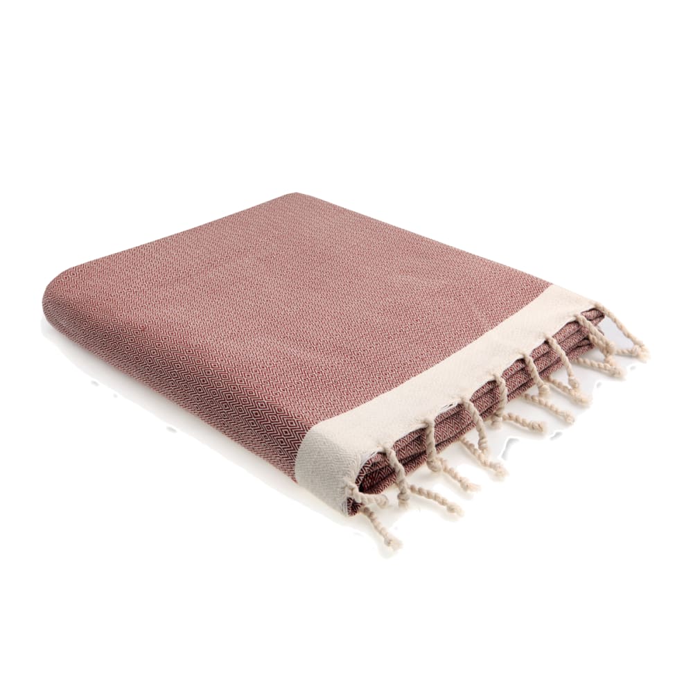 Febronie Plaid aus Baumwolle ziegelfarben style classic chic Rot Öko-Tex Zertifikat Baumwolle