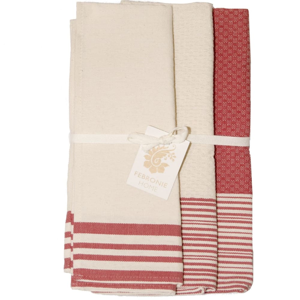 Torchon (x3) coton 45x70 rouge Torchon (x3) coton 45x70 rouge
