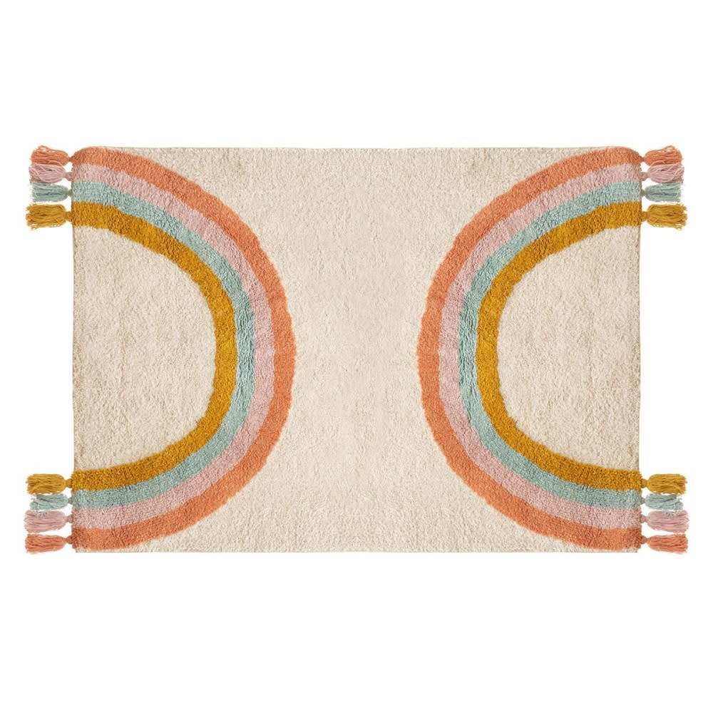 Tapis coton[ ]blanc[ ]100 x 150