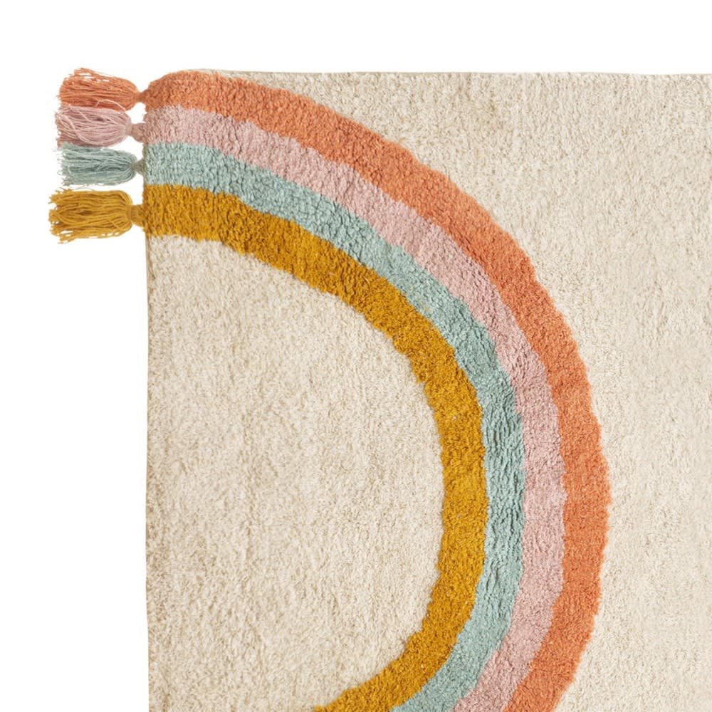 Tapis coton[ ]blanc[ ]100 x 150 - Maisons du Monde