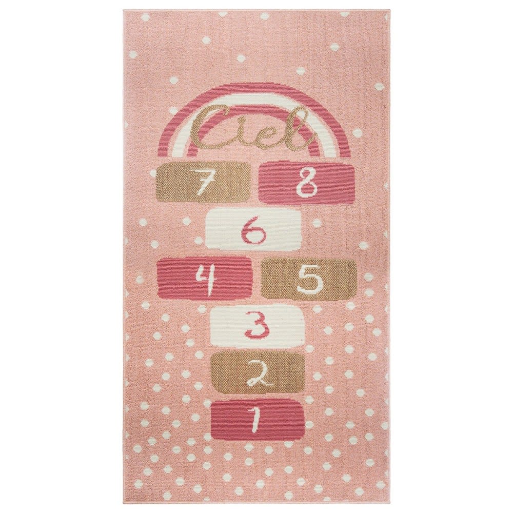 Tapis polyester[ ]rose[ ]80x150