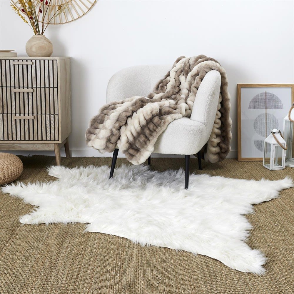 Tapis polyester[ ]blanc[ ][] - Maisons du Monde