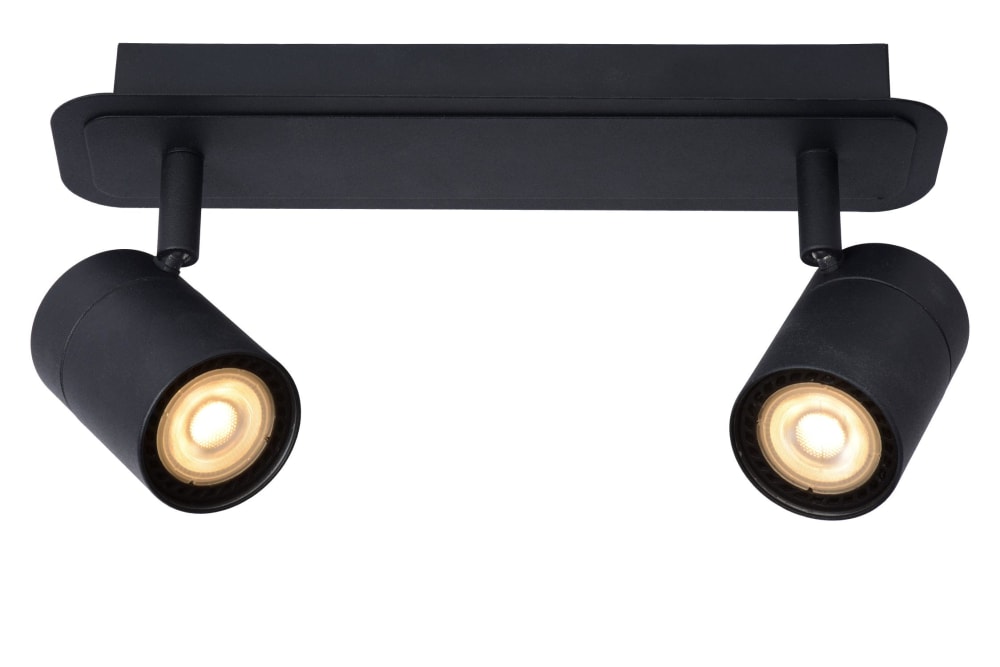 Lucide Deckenstrahler aus Metall 2xGU10 (MR16), schwarz style modern - Metall