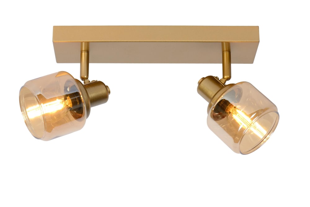 Lucide Deckenstrahler aus Metall 2xE14, mattes gold / messing style modern - Metall