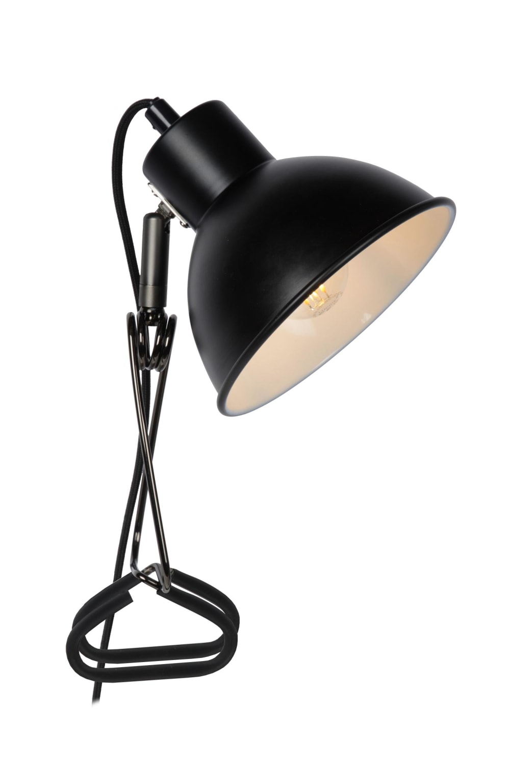 Lucide Klemmleuchte aus Stahl 1xE27, schwarz style modern - Metall