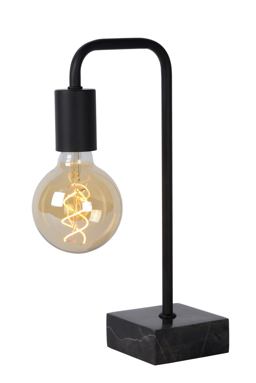 Lucide Tischlampe aus Stahl 1xE27, schwarz style vintage - Metall