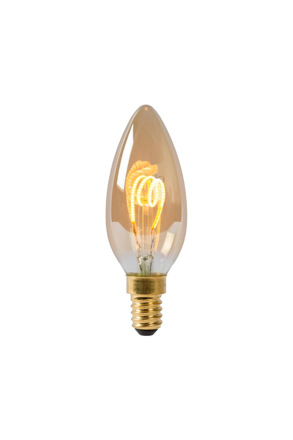 Lucide Glühfadenlampe aus Glas 1xE14, amber style vintage orange Glas