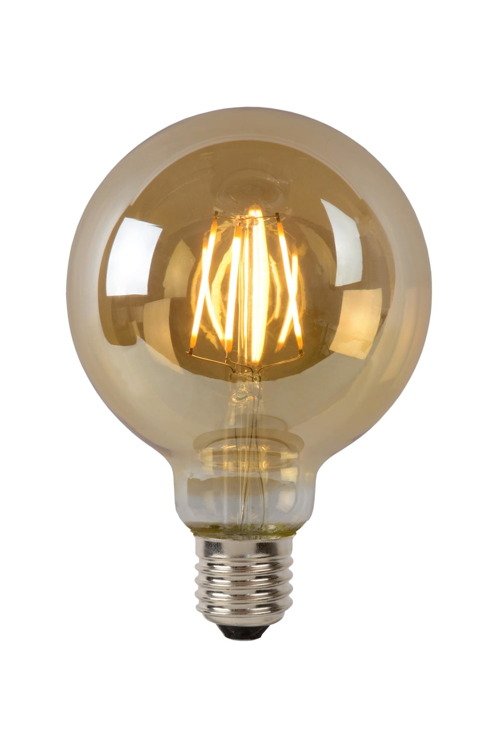 Lucide Glühfadenlampe aus Glas 1xE27, amber style vintage orange Glas