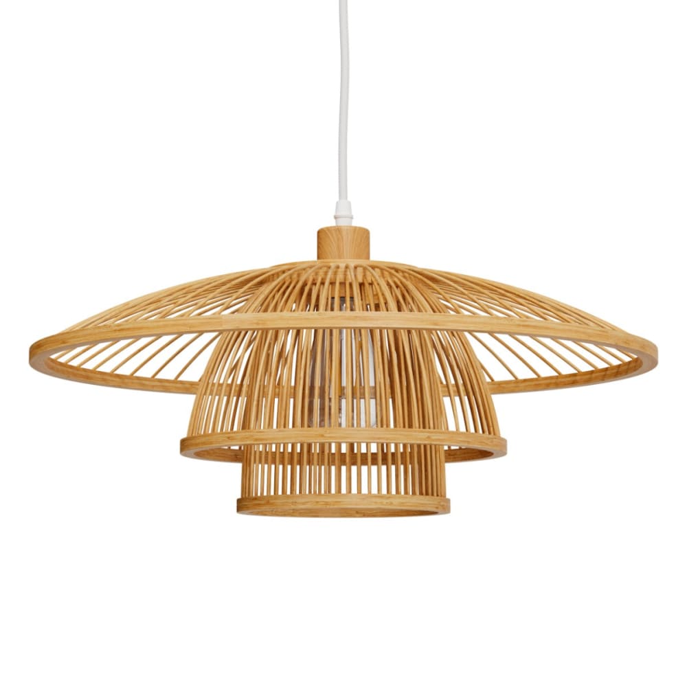 Suspension en bambou naturel et métal d50 cm — vue 4
