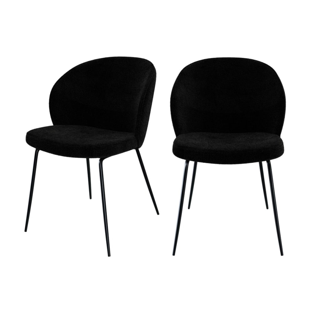 Lot de 2 chaises en tissu