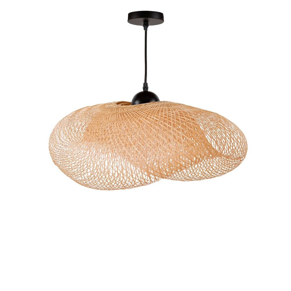 Maison Pavane Pendelleuchte aus natürlicher Bambus D88 cm style landhaus Beige Bambus