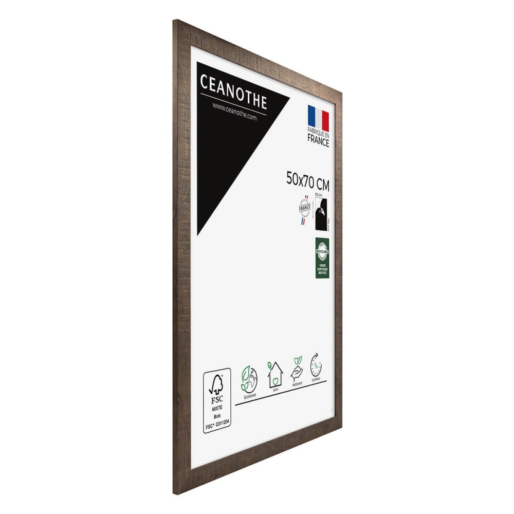 Cadre photo effet bois 50x70 cm résine recyclée — vue 4