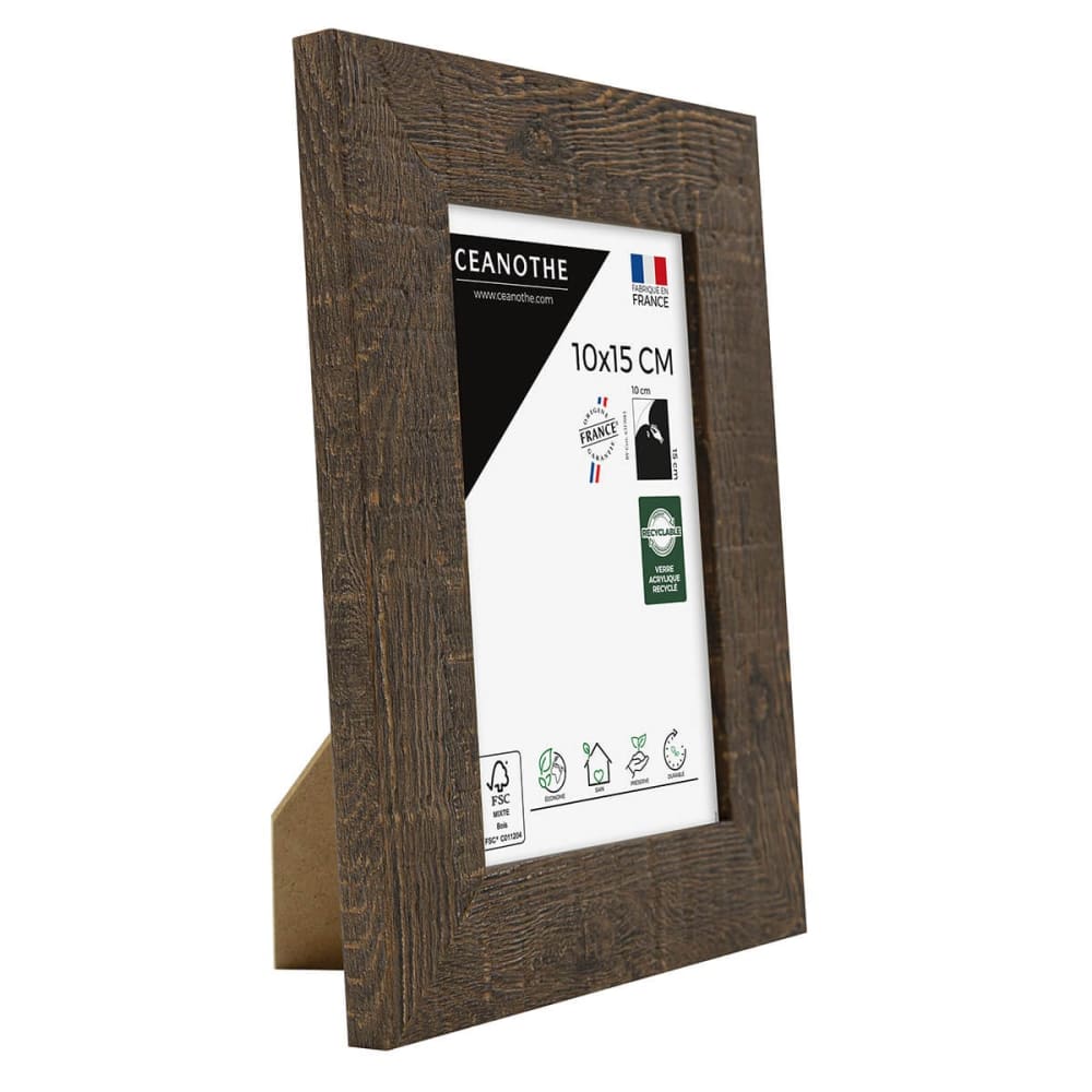 Cadre photo effet bois 10x15 cm résine recyclée — vue 4