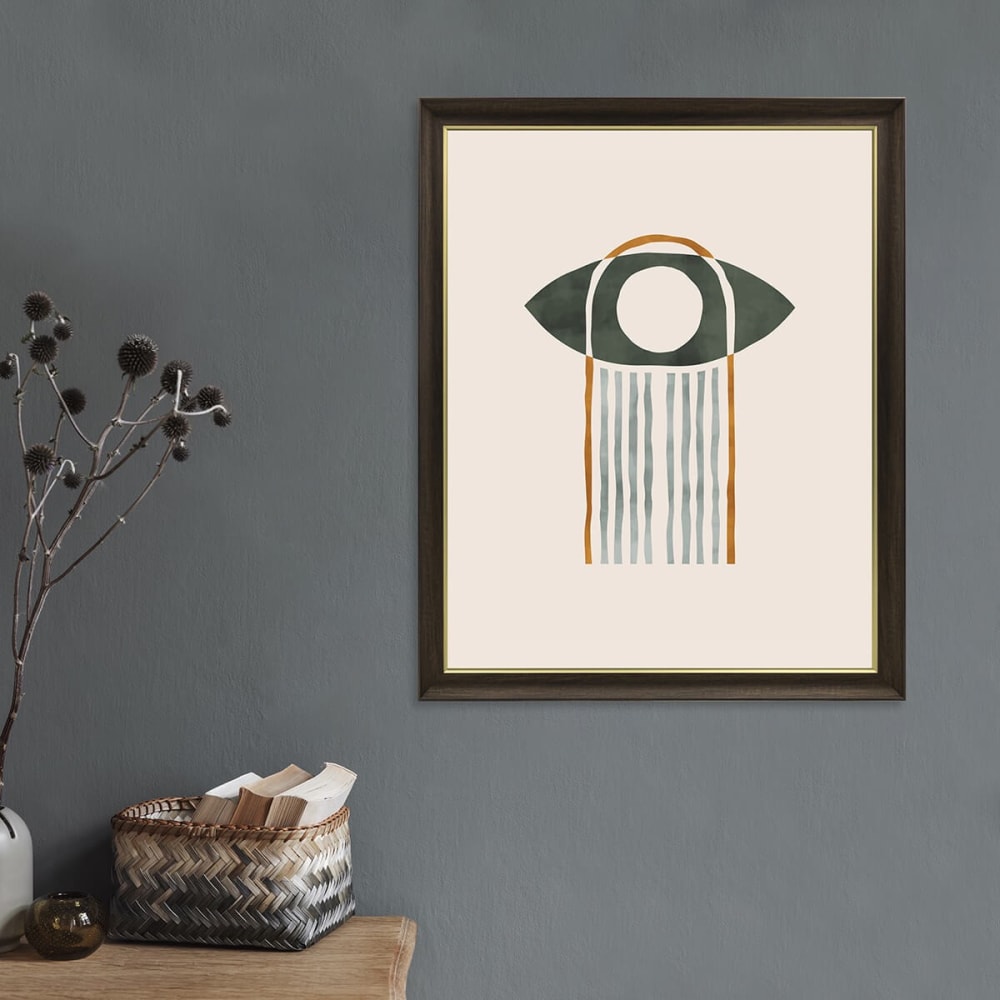 Cadre photo ébène et doré 40x50 cm résine recyclée — vue 3