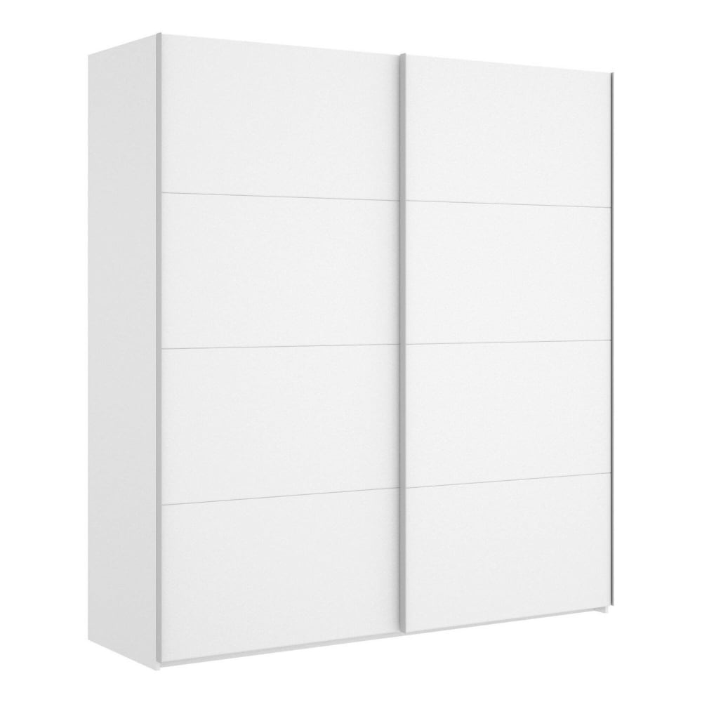 Dmora Zweitüriger Kleiderschrank mit weißem Holzeffekt, 210 x 65 x 204 cm style modern - Holz