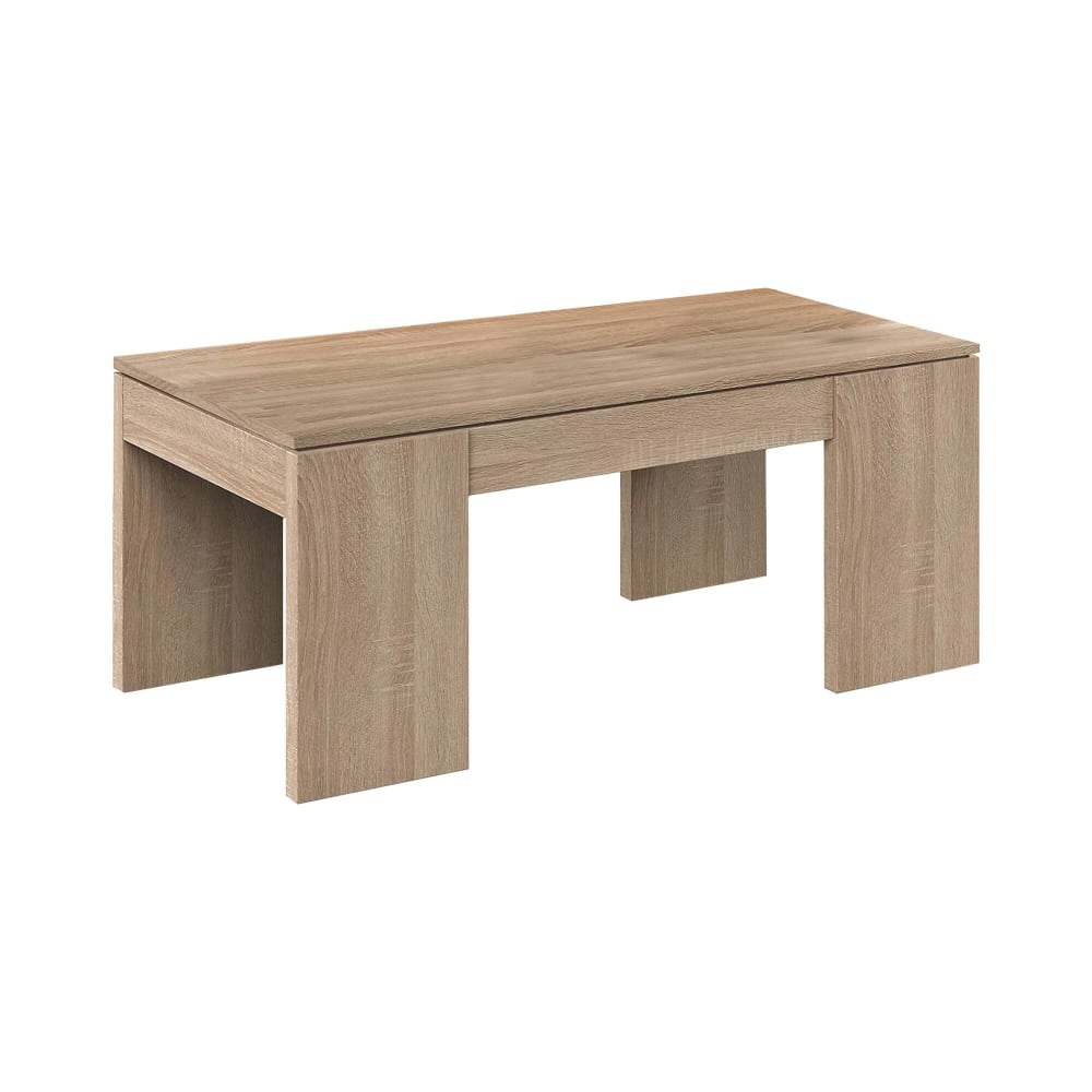 Table basse effet bois beige 108x43h50 cm