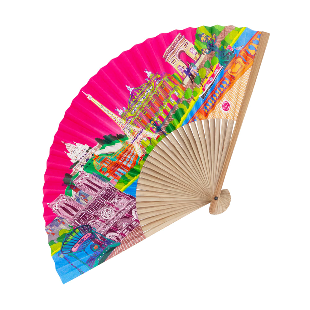 Eventail en papier et bambou bambou 23 x 2,8 x 1,2 cm - Maisons du Monde