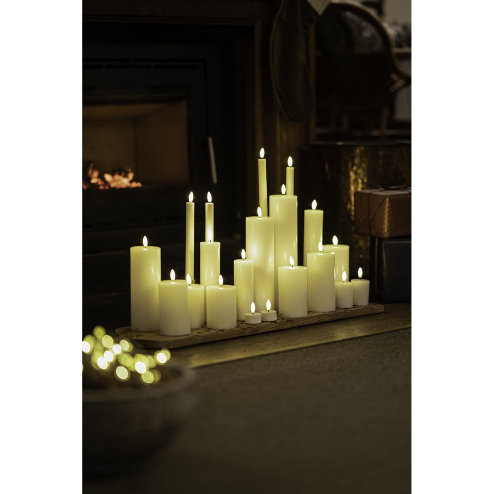 Set de 2 bougies led sille 5 x 6cm à piles - Maisons du Monde