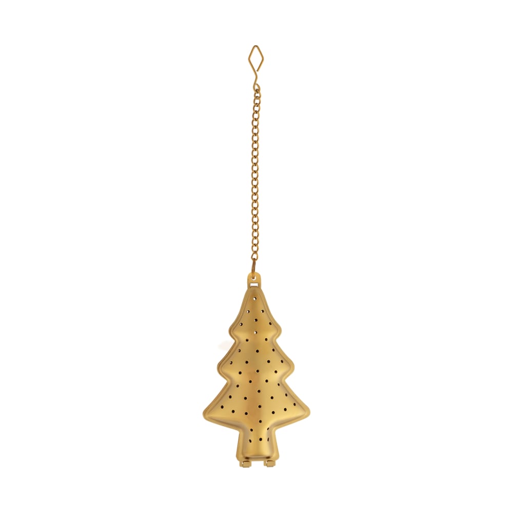 Pylones Teekugel - Xmas Tree Gold - acier inoxydable - 5 x 3 x 7 cm Gold Stahl