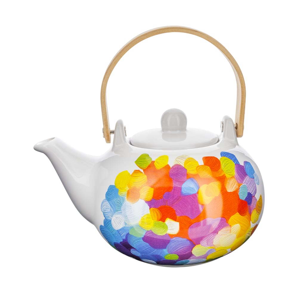 Théière style japonais  multicolore grès 13 x 21 x 15 cm