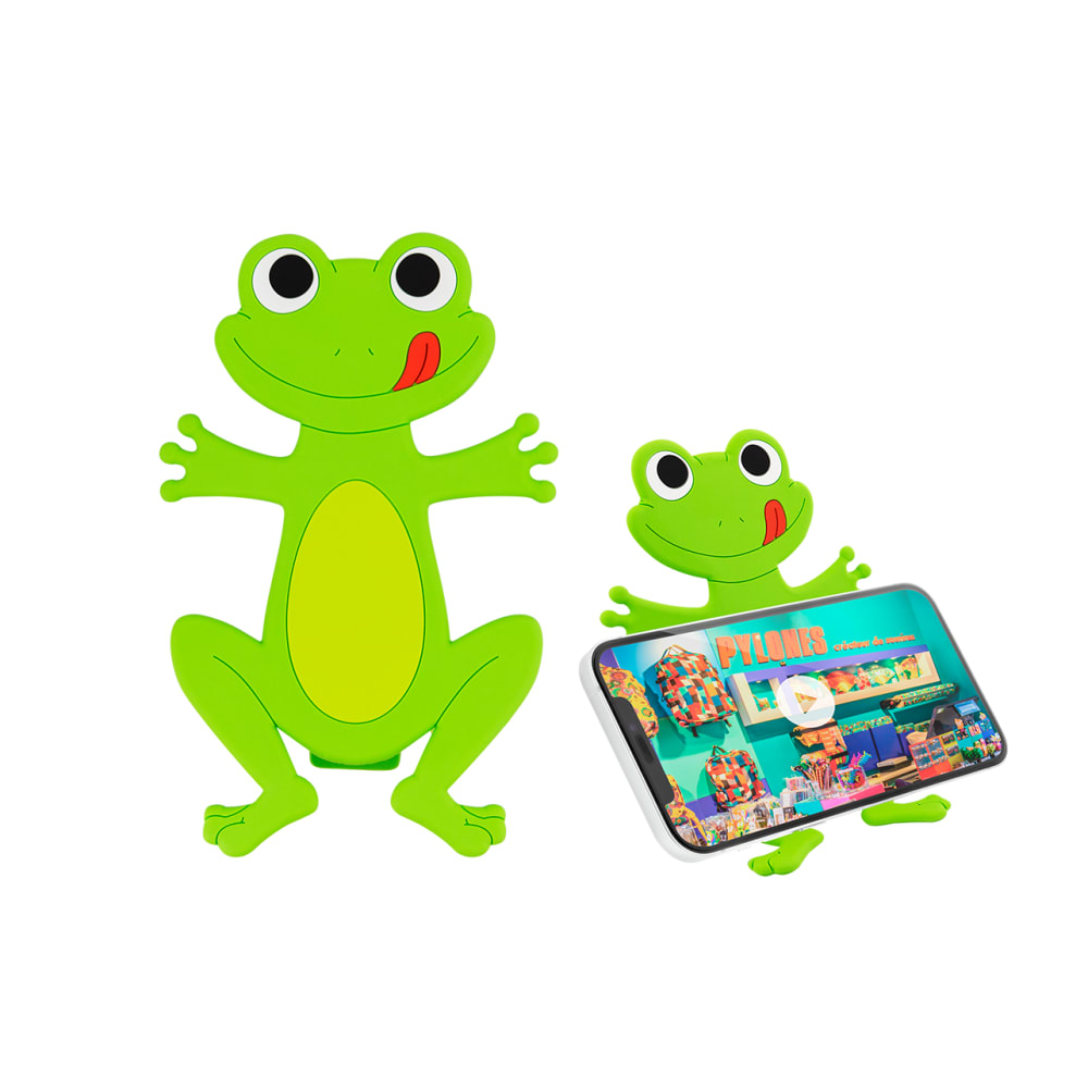 Support téléphone bureau grenouille métal 18 x 11 cm x 11 cm Support téléphone bureau grenouille métal 18 x 11 cm x 11 cm