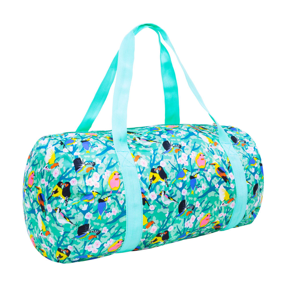 Sac polochon pliable bleu clair polyester 44 x 22 x 22 cm