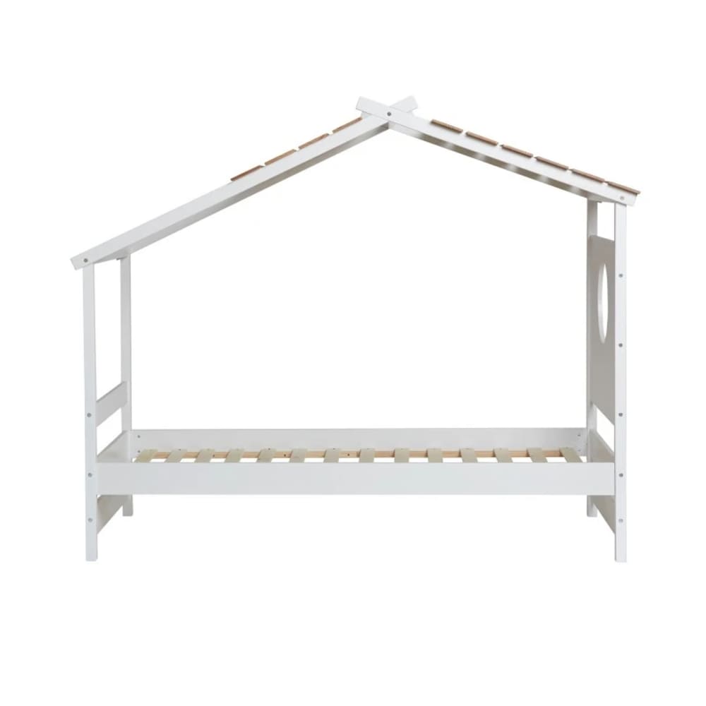 Lit cabane bois blanc 174x209x101cm Lit cabane bois blanc 174x209x101cm
