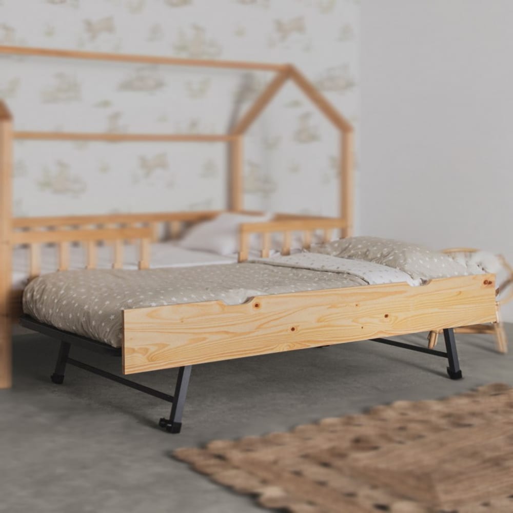 Ausziehbett Holz Kieferfarbe 90x190cm - Maisons Du Monde