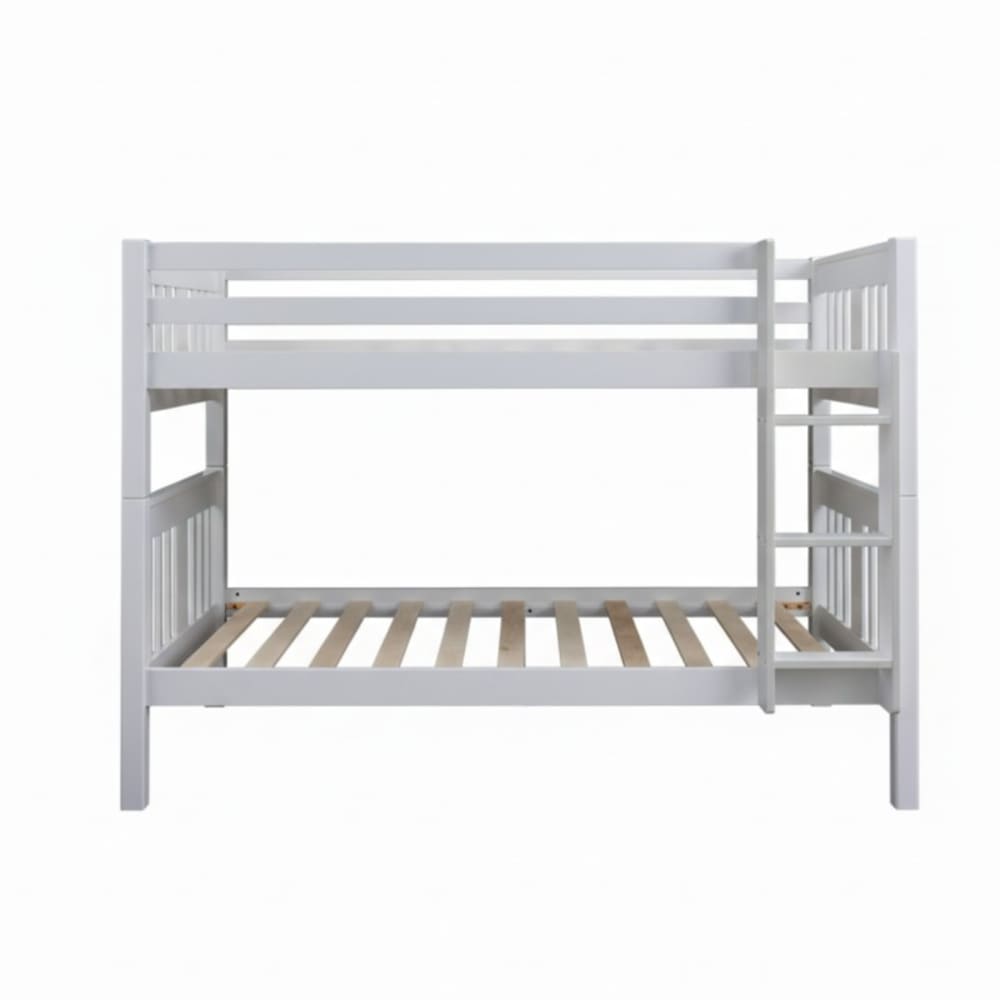 Lit superposé en bois blanc 146x202x102cm