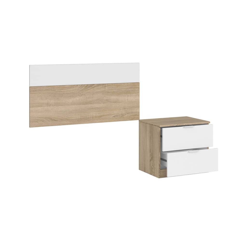 Dmora Kopfteil in Eichenholzoptik, weiß, 108 x 45 x 95 cm style modern Braun