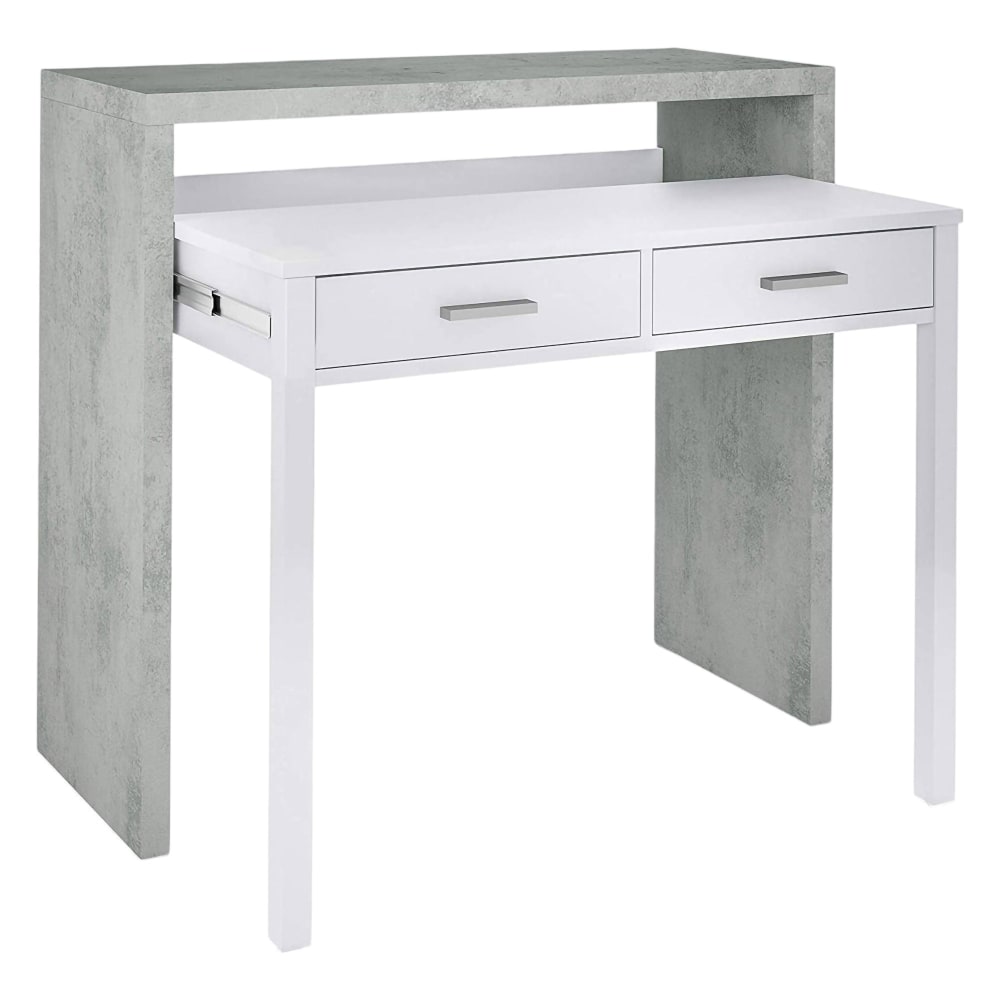 bureau effet bois ciment,