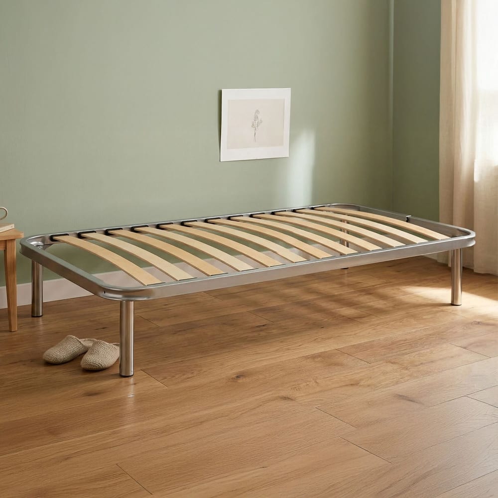 Sommier simple effet bois gris 190x190 cm - Maisons du Monde