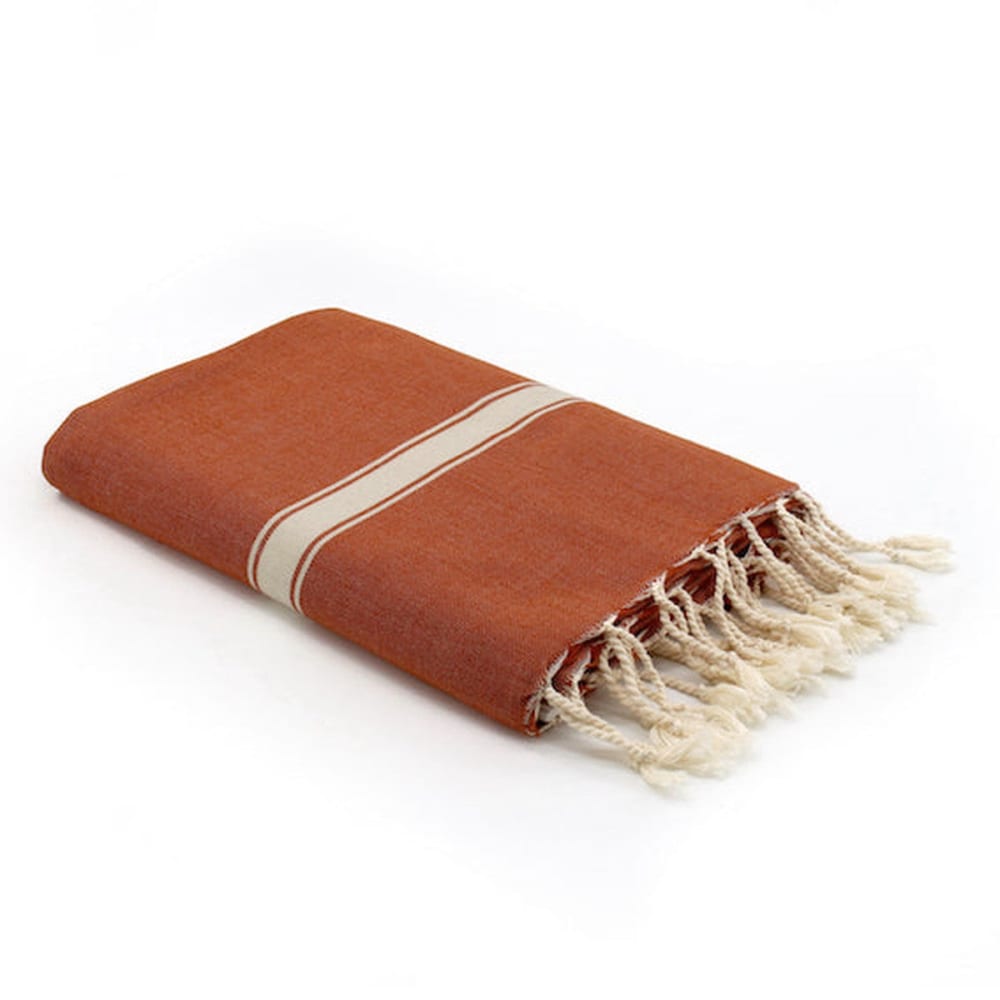 Fouta coton 100x200 rouge brique