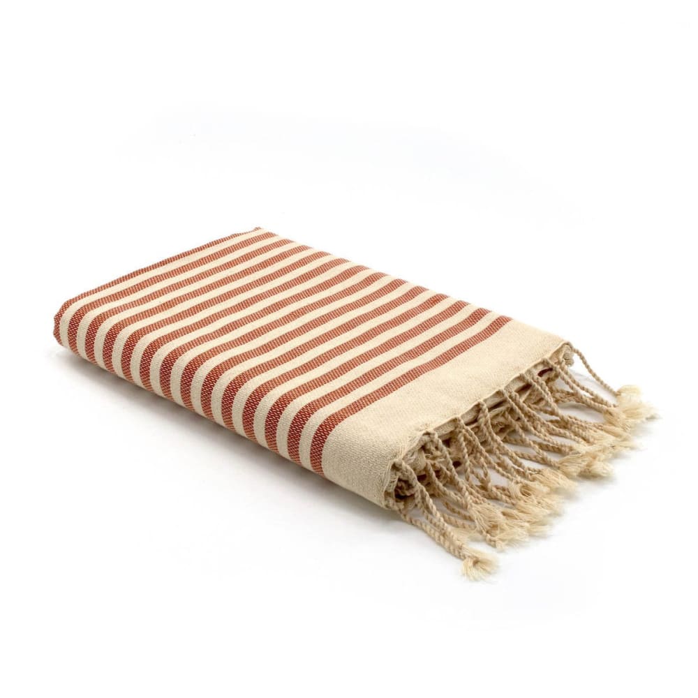 Fouta coton 100x200 rouge brique