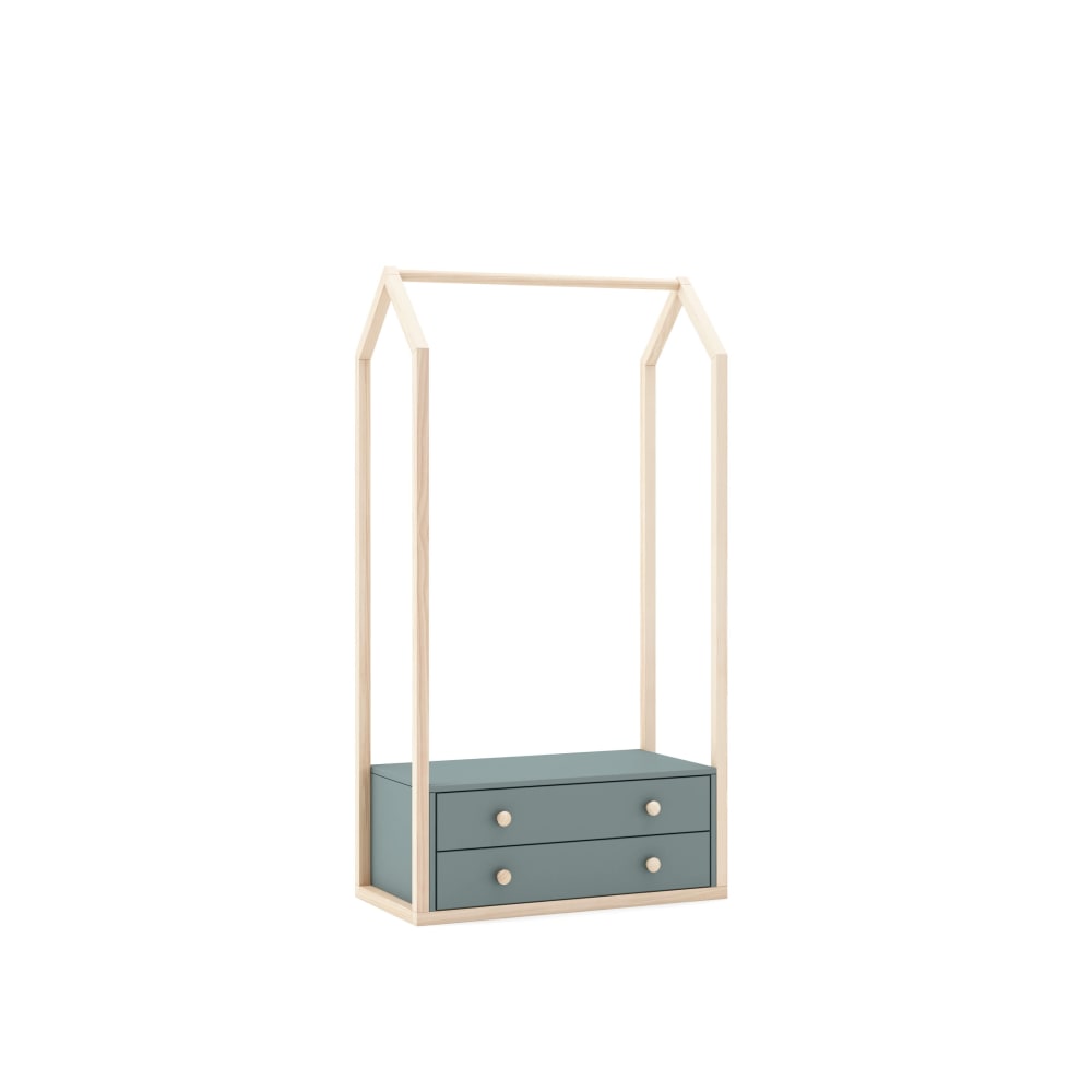 Penderie 2 tiroirs chambre enfant - l80 cm - vert - Maisons du Monde