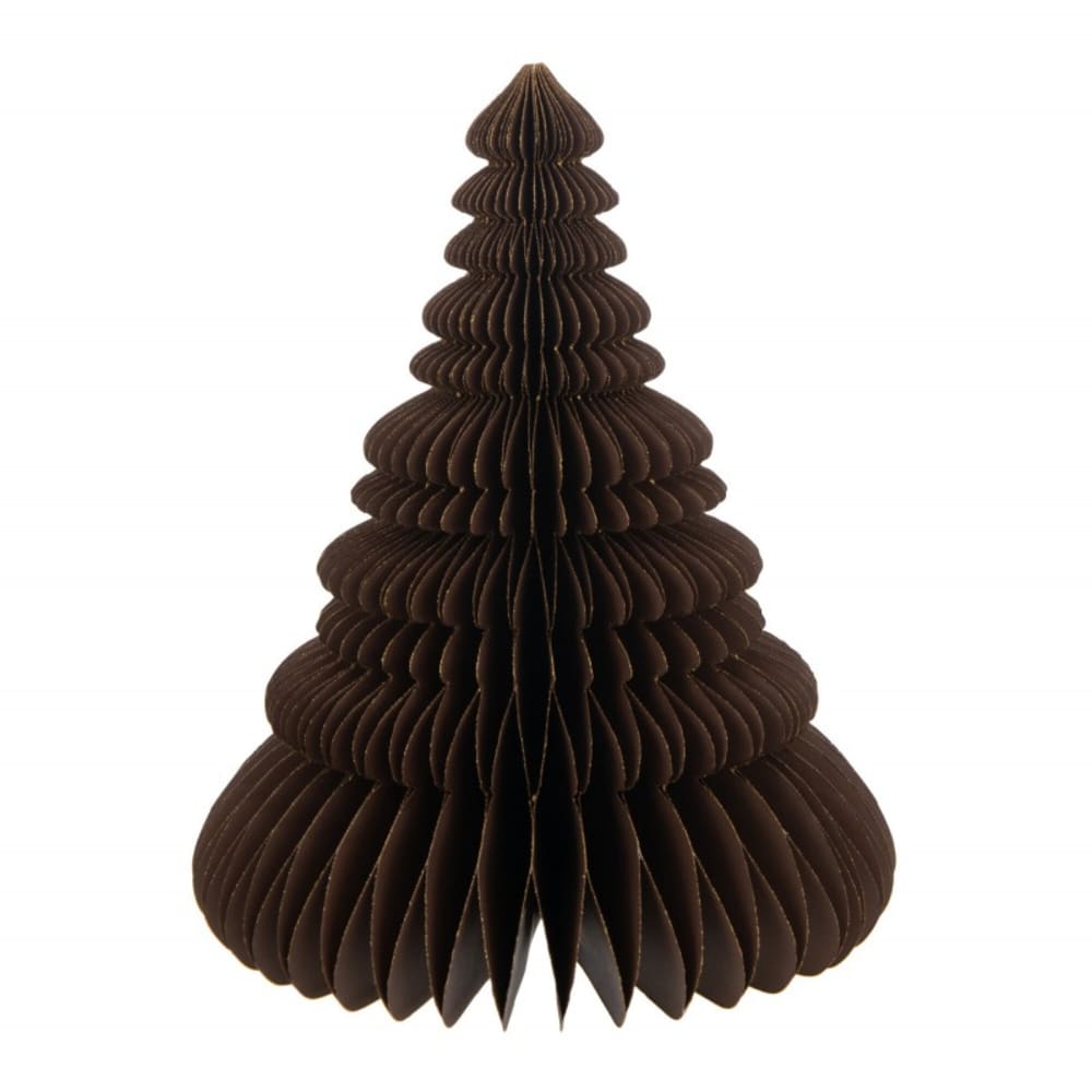 Árbol de navidad plegable de papel marrón 19x19x24 cm