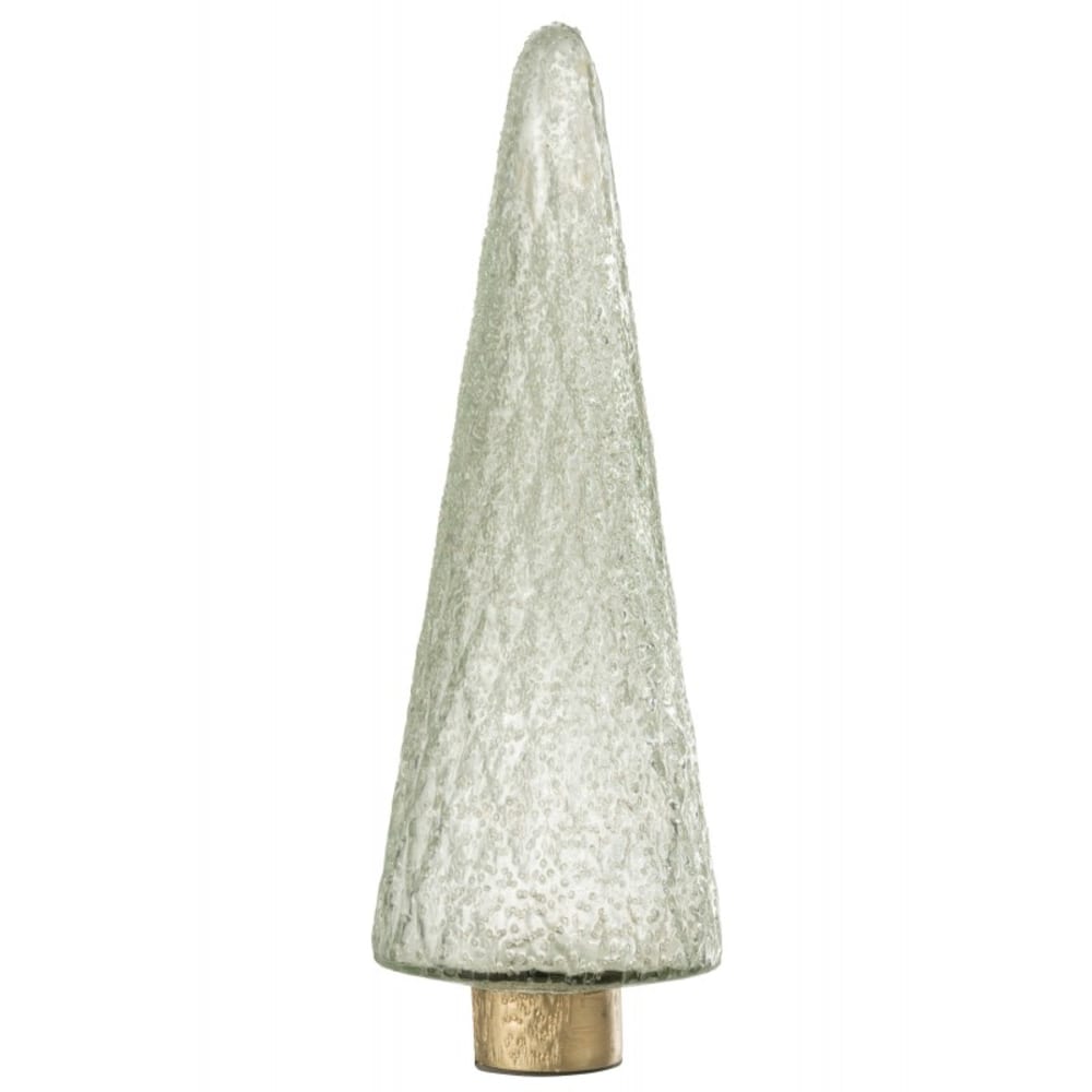 Árbol de navidad decorativo de vidrio transparente de 14x14x39 cm