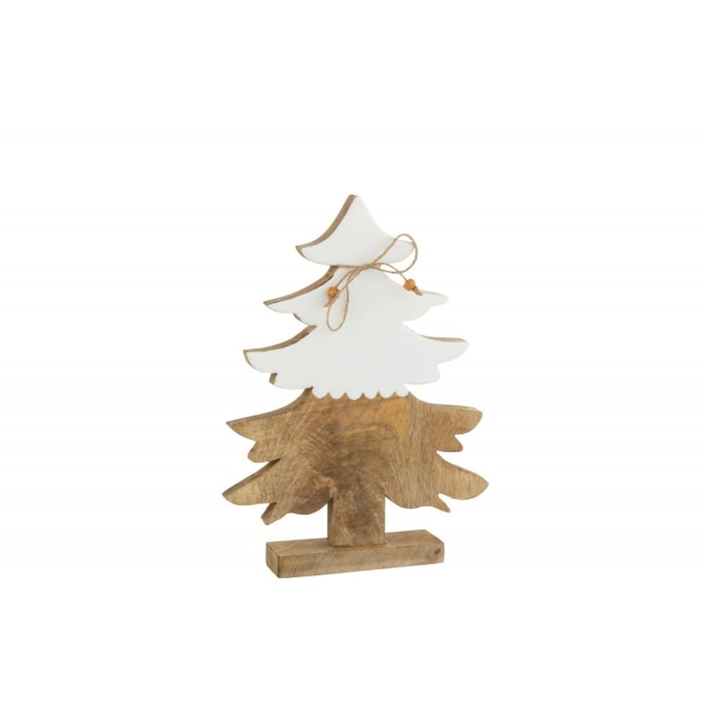 Árbol de navidad decorativo de madera natural 24.5x18x5 cm