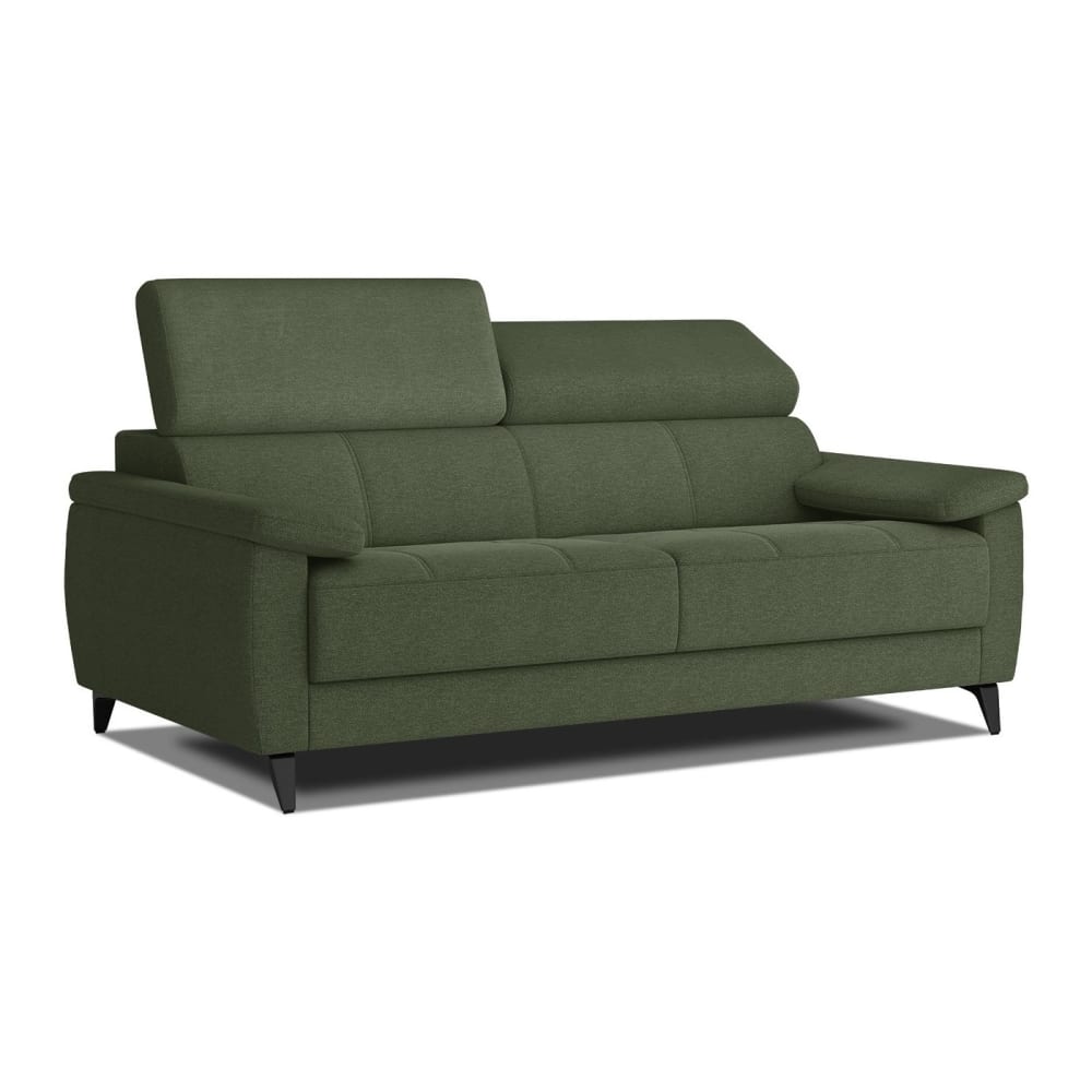 Canapé droit 3 places XXL tissu vert