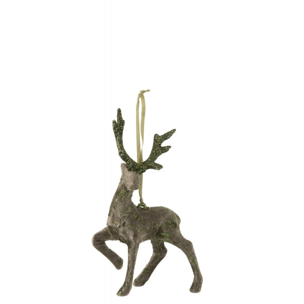 Colgante de navidad en textil verde de 9x4x17 cm