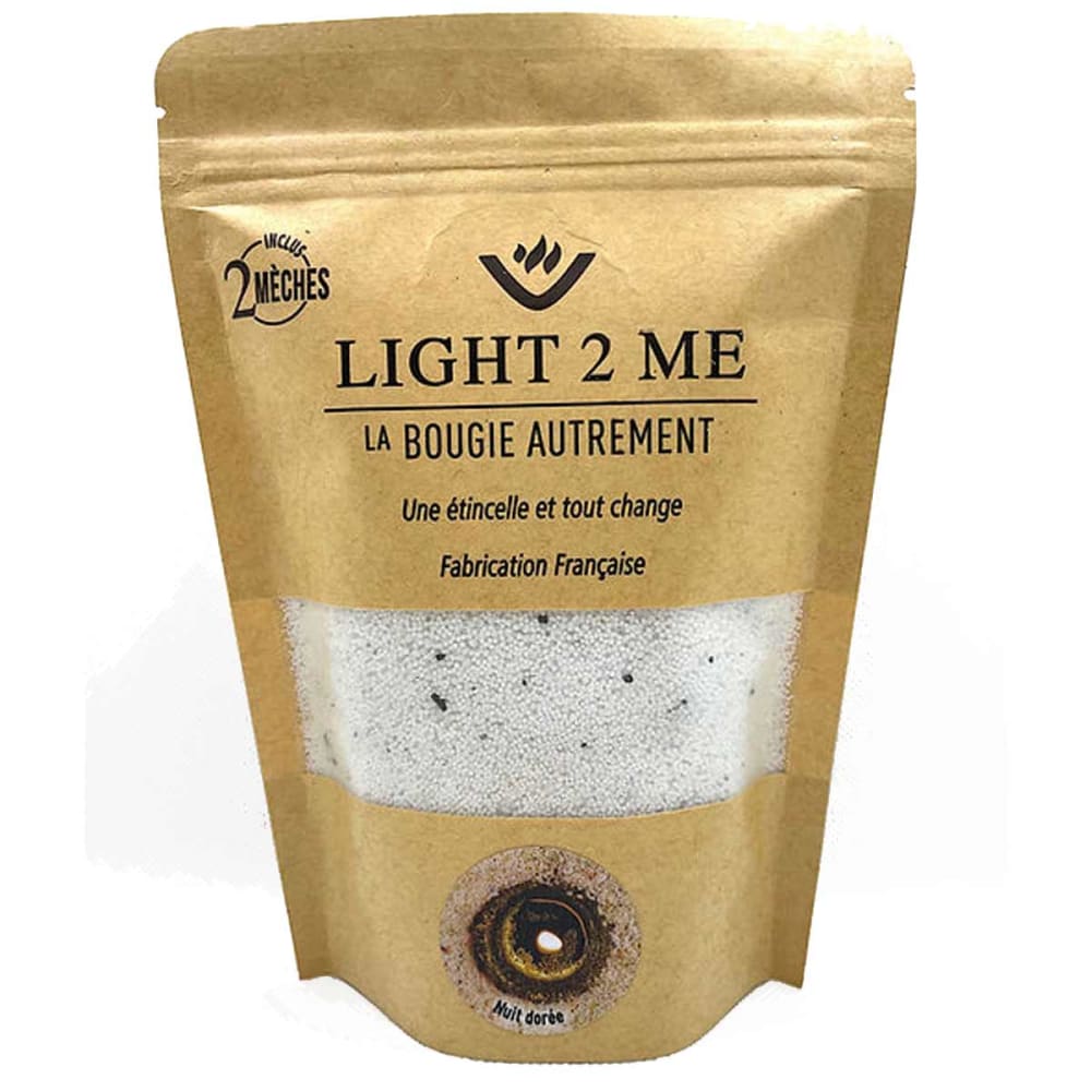 LA BOUGIE AUTREMENT Bougie en poudre 250 grs nuit dorée Blanc Cire